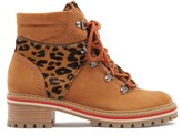 Thumbnail for your product : Schutz Keida Leopard Print Genuine Calf Hair Trim Hiking Boot
