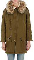 Thumbnail for your product : Saint Laurent Women's Fur-Trimmed Gabardine Parka - 2840-Olive