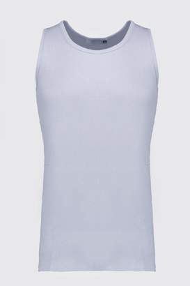 boohoo Basic Muscle Fit Ribbed Vest