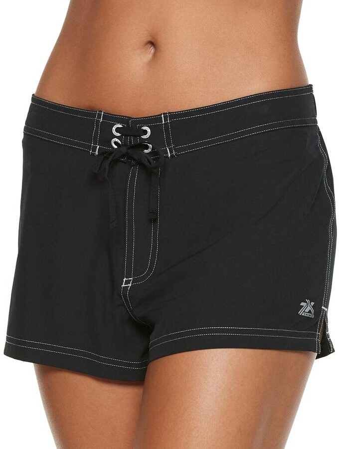 ZeroXposur Women's Swim Shorts with Inner Brief and Back Pocket