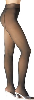 Stems Skin Illusion Fleece Lined Mid Weight Tights - Beige/Black
