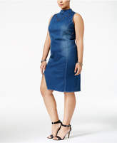 Thumbnail for your product : Justice Poetic Trendy Plus Size Mock-Neck Denim Dress
