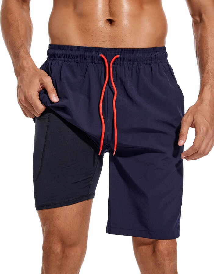 Best Swim Trunks For Men Men's Quick-Dry Swim Trunks 22" - No Mesh Lining Board Shorts With Key Pocket Men's Board Shorts No Mesh Lining