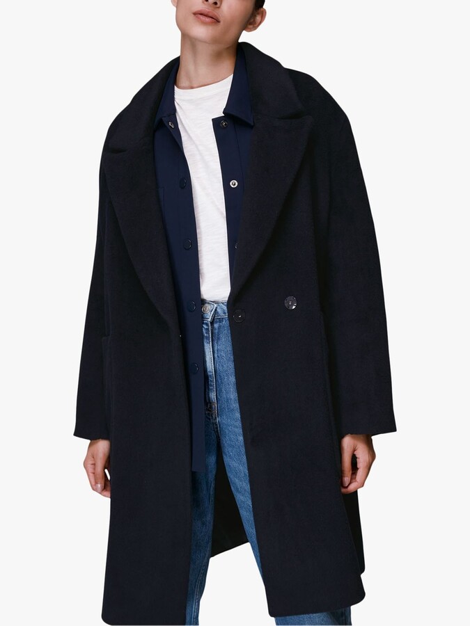 ladies navy wool jackets