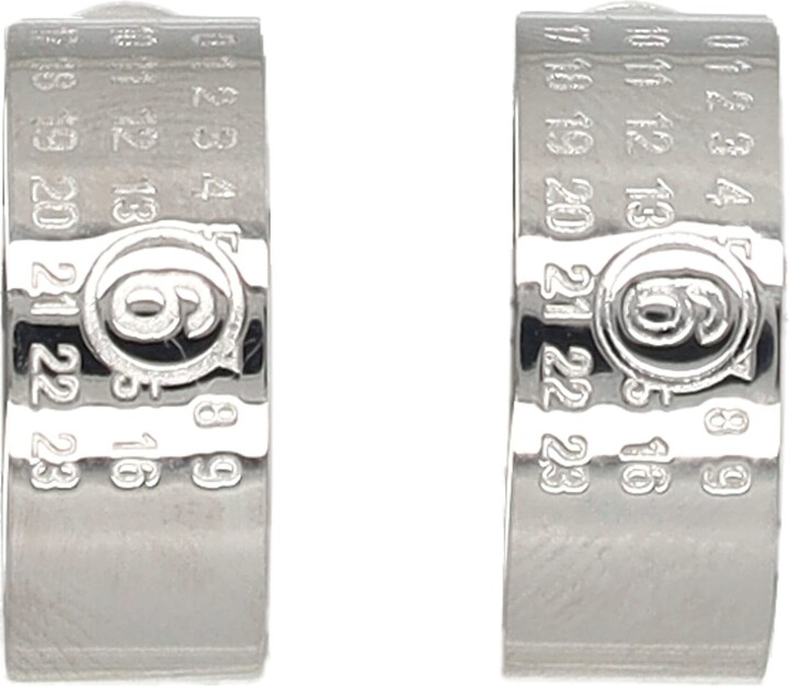 MM6 MAISON MARGIELA Numeric Minimal Signature Hoop Earrings