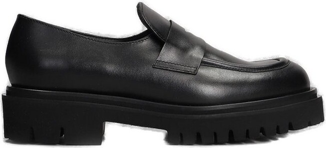 ANNA F. Almond-Toe Slip-On Loafers