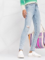 Thumbnail for your product : Mother Distressed-Effect Skinny Jeans