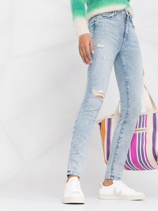 Mother Distressed-Effect Skinny Jeans