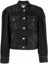 Thumbnail for your product : Etoile Isabel Marant Stonewashed Cropped Denim Jacket