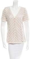 Thumbnail for your product : J. Mendel Lace V-Neck Top w/ Tags