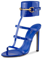 Thumbnail for your product : Gucci Patent Leather Gladiator Sandal, Cobalt