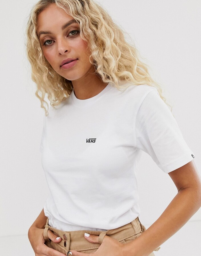 Vans small logo t-shirt in white - ShopStyle