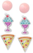 Thumbnail for your product : Macy's Children's 3-Pc. Set Enamel Food Stud Earrings in Sterling Silver