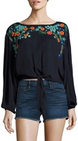 Thumbnail for your product : Free People Up And Away Embroidered Cropped Top
