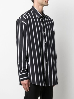 AMI Paris Striped Chest Pocket Shirt