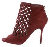 Thumbnail for your product : Jimmy Choo Suede Caged High-Heel Sandals gold Suede Caged High-Heel Sandals