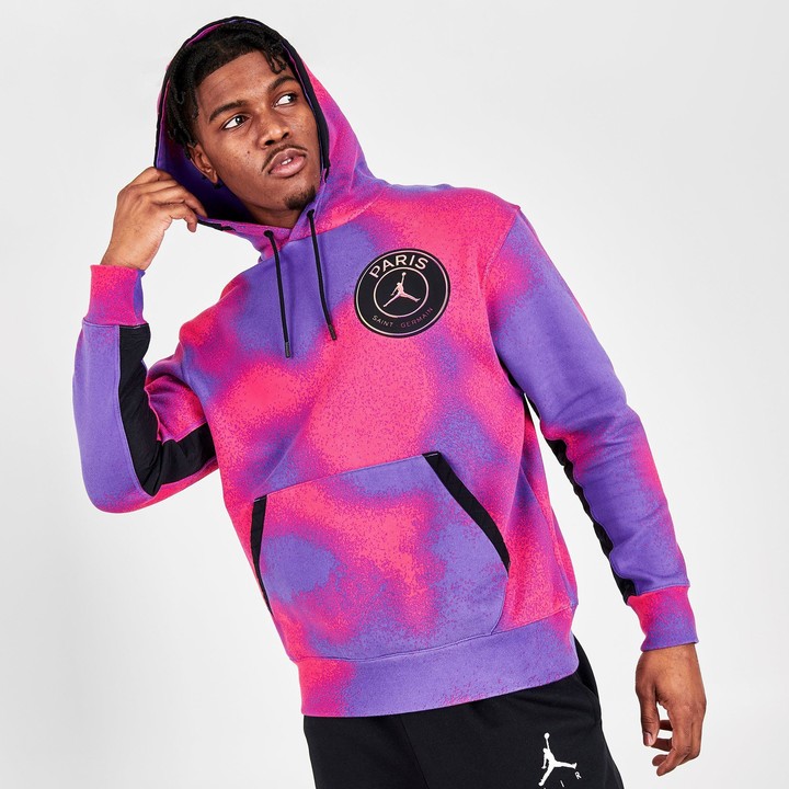 Nike Men's Jordan Paris Saint-Germain Tie-Dye Printed Fleece Hoodie -  ShopStyle