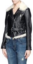 Thumbnail for your product : Nobrand Shearling leather biker jacket