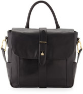 Thumbnail for your product : Etienne Aigner Marker Smooth Napa Leather Flap Shoulder/Tote Handle Bag, Black