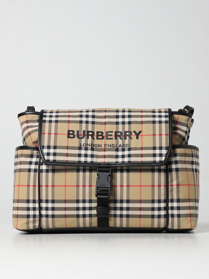 Burberry diaper bag in nylon with all-over Vintage Check motif - ShopStyle  Kids Bedding