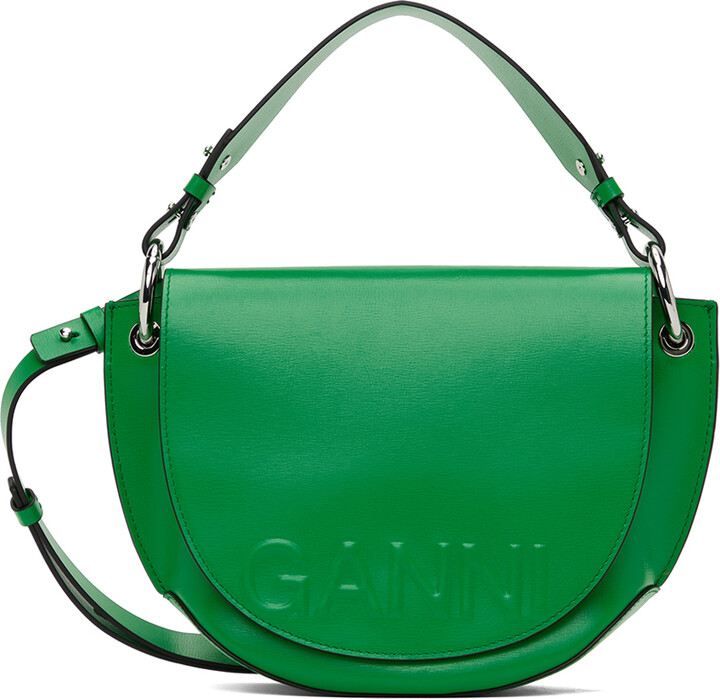 Ganni Green Banner Saddle Bag ShopStyle