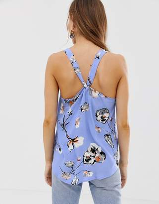 Pieces Floral Cami Top With Strap Detail