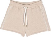 Thumbnail for your product : Chloé Children Logo-Embroidered Jersey Track Shorts