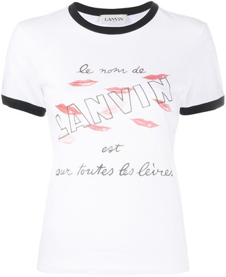 Lanvin lip-print logo T-shirt