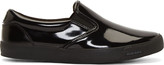 Thumbnail for your product : Diesel Black Patent Leather Sub.Ways Slip-On Sneakers