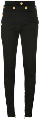 Balmain slim fit trousers - women - Cotton/Polyurethane - 34