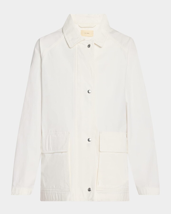 The Row Elodianna Long-Sleeve Cotton Utility Jacket