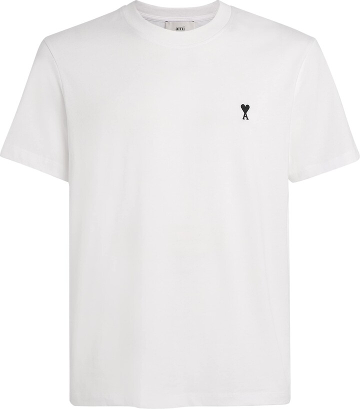 AMI Paris Cotton Embroidered Ami De Coeur T-Shirt