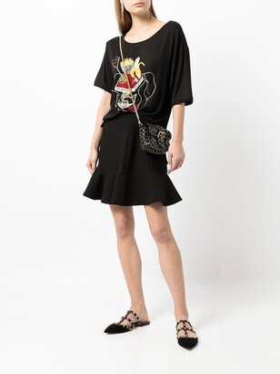 Lisa Von Tang embroidered bamboo jersey T-shirt