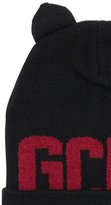 Thumbnail for your product : GCDS Teddy Logo Wool Blend Hat