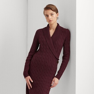 Lauren Ralph Lauren Ralph Lauren Cable-Knit Buckle-Trim Sweater Dress -  ShopStyle