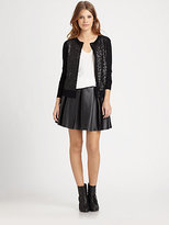 Thumbnail for your product : Boundary & Co. Pleated Faux Leather Skirt