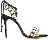Thumbnail for your product : Monique Lhuillier pearl detail stiletto sandals