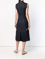 Thumbnail for your product : Thom Browne Pleated Wool Chesterfield Dress