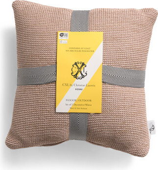18x18 2pk Indoor Outdoor Square Pillows | Polyester/Metal
