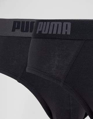 Puma 2 Pack Logo Briefs In Black 521030001230