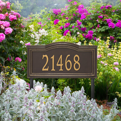 Whitehall Products Signature Series 1-Line Lawn Address Sign