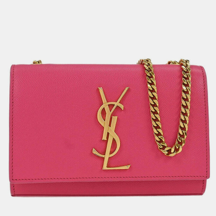 Saint Laurent Pink Leather Kate Shoulder Bag