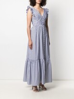 Thumbnail for your product : Self-Portrait Striped Cotton Maxi Dress