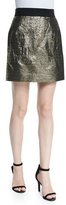 Thumbnail for your product : Milly Metallic Jacquard Back-Zip Miniskirt