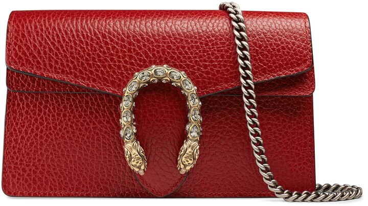 gucci dionysus red leather