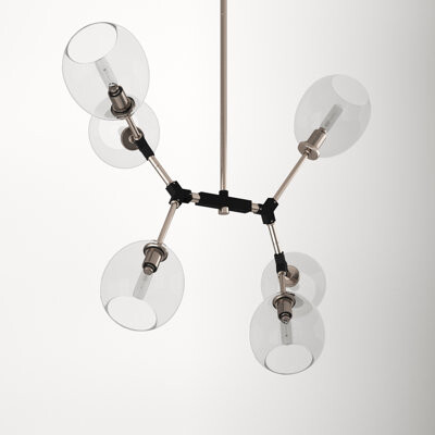 AllModern Rhythm 6-Light Sputnik Modern Linear Chandelier