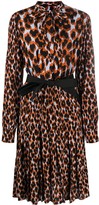 Thumbnail for your product : Golden Goose Pleated Leopard Print Dress