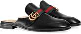 Thumbnail for your product : Gucci Princetown leather slipper with Double G
