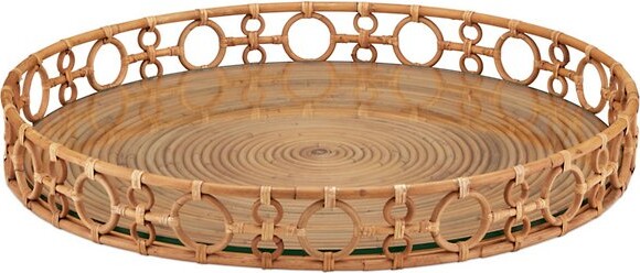 Currey & Company Tegal Decorative Serving Tray in Brown