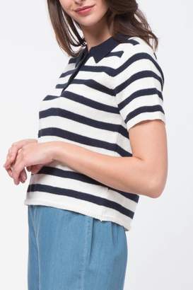 Movint Striped Crop Polo